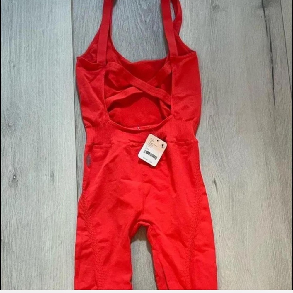FP Movement Good Karma Red Jumpsuit onesie - Picture 4 of 8